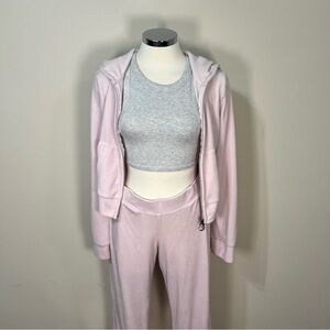 Juicy Couture x Aeropostale Baby Pink Velour Tracksuit Set Y2K Women’s Size M